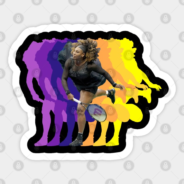 serena williams Fade Retro Sticker by 404pageNotfound